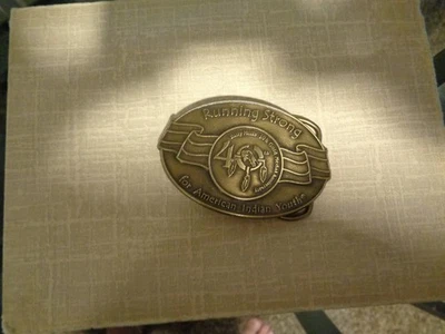 hebilla de cinturón de cobre nativo americano vintage Foto 1 de 2