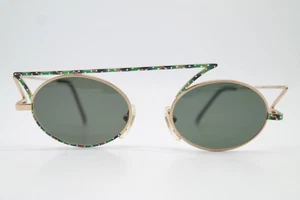 Vintage Sonnenbrille Casanova LC-30 Gold Mehrfarbig Oval sunglasses Brille - Picture 1 of 6