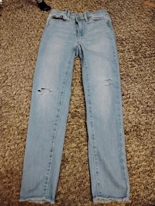 Girls Old Navy Rockstar Skinny Jeans Light Wash Size 8 - Picture 1 of 2