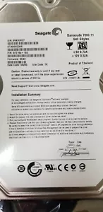 Seagate ST3640623AS PN 9FZ164-188 FW SD43 TK 9VK 640GB SATA 3.5" Hard Disk - Picture 1 of 2