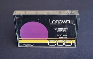 NEU UND VERSIEGELT LONGWAY C60 CHROMDIOXID KOMPAKTKASSETTE HERGESTELLT IN HONGKONG - Bild 1 von 10