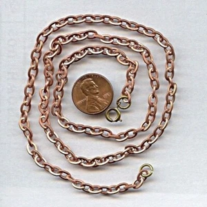 1 ACERO RECUBIERTO DE COBRE DE COLECCIÓN 5mm. COLLAR DE CADENA POR CABLE 24" T76 - Imagen 1 de 1