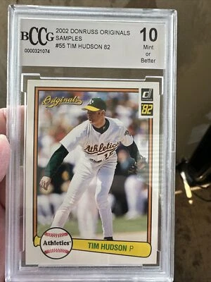 2002 (ATHLETICS) Donruss Originals Aqueous #55 Tim Hudson 82 BCCG 10 - Image 1 of 2