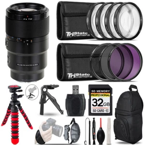 Sony FE 90mm f/2.8 Macro G OSS Lens +MACRO, UV-CPL-FLD Filter - 32GB Kit Kit - Picture 1 of 7