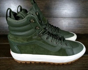 Vans Sk8 Hi-top Leather Skateboarding Shoes. RARE. Scotchgard 3M Men’s Sz 8 - Picture 1 of 5