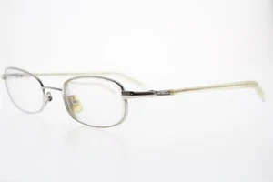 VTG Gucci GG 1745 985 Silver Metal Clear Oval Eyeglasses 46/19-130 Made in Italy - Picture 1 of 8