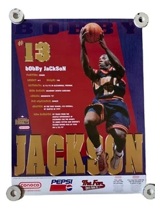 1997 Denver Nuggets Bobby Jackson Rookie Conoco Pepsi Poster With Coupons 18x24 - Picture 1 of 11