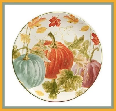 1 Plato de Cena Cosecha Otoño Internacional Certificado 11" NUEVO Acción de Gracias Foto 1 de 2