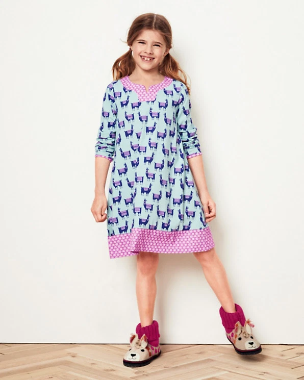 Garnet Hill Holiay пижама PJ Disney Llama сна платье подарок вечеринки девочка 🌈, - Изображение 1 из 4