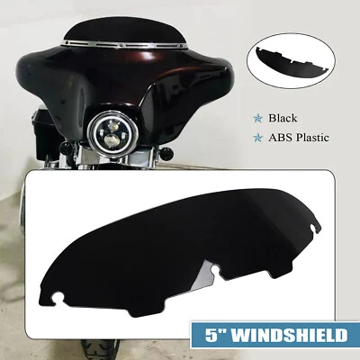 Parabrisas negro de 5" para Harley Tour Electra Tri Glide Ultra Classic Foto 1 de 4