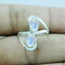 925 Silver Plated Handmade Natural Oval Shape Moonstone Adjustable Toe Ring