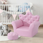 Ensemble de canapés enfants fauteuil siège avec repose-pieds gratuit cuir PU rose