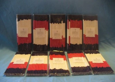 10 Pkgs of 25 Simply Baked Premium Red White & Blue 7-¾” Paper Straws 250 Total - Image 1 of 4