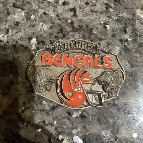 Vintage NFL Cincinnati Bengals Metal Belt Buckle Limited Release Collectors 1987 Cover
