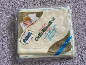 Vtg J.E. Morgan NEW Thermal Weave Waffle Baby Blanket 35" x 50" USA Cotton blend - Picture 1 of 6