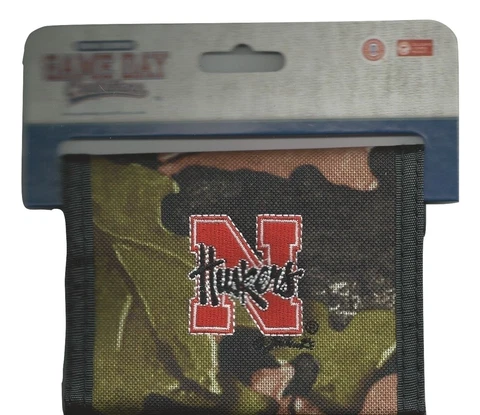 Nebraska Cornhuskers Wallet Camo Camouflage Bi-fold Wallet N Huskers Logo Cover