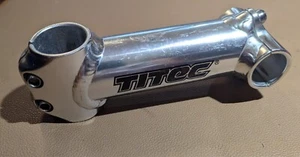 Old School TITEC MTB handlebar stem 120mm 25.4 bar 1 1/8 steerer silver alum - Picture 1 of 9