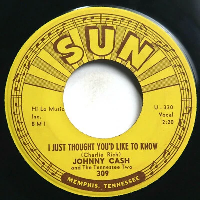 JOHNNY CASH - I JUST THOUGHT YOU'D LIKE TO KNOW/ IT'S JUST ABOUT - ROCKABILLY 45 Foto 1 de 2