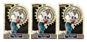 (3) Dan Marino HOF 1999 Pacific Revolution "Thorn In The Side" #13 (Die-Cut)