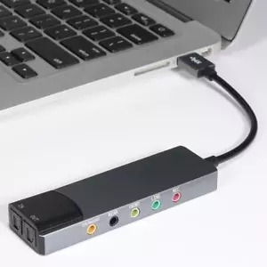 USB Soundkarte 7,1 5,1 Kanal Externe Audiokarte SPDIF optisch für PC Comput R1K8 - Bild 1 von 10