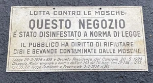 Original 1930s  Italian  thin sheet store display  "Lotta contro le mosche"#190 - Picture 1 of 5