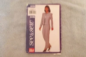 See & Sew Pattern, Jacket And Pants, Size B (12,14,16), #6446, Uncut - Picture 1 of 4