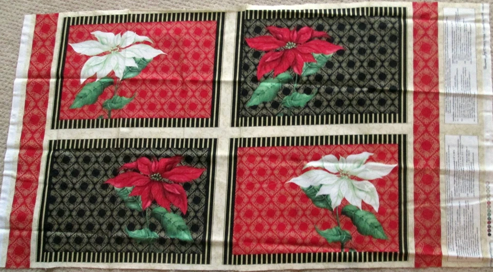 1 Hermoso Panel de Tela de Costura Artesanal "Alegría de Navidad" Foto 1 de 1