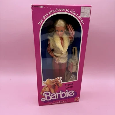 Muñeca Barbie Mattel Horse Lovin' 1982 vintage muñeca Barbie occidental 1757 en caja original Foto 1 de 4