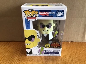 Funko POP Underdog Simon Bar Sinister #884 GITD Special Edition w/ Protector - Picture 1 of 7