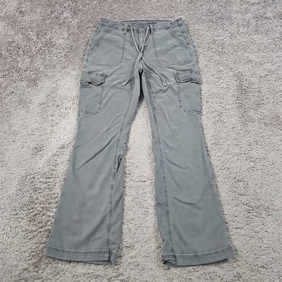 Pantalones American Eagle Mujer 8 Gris Carga Clásico Bootcut Elástico L 28x30 Foto 1 de 4