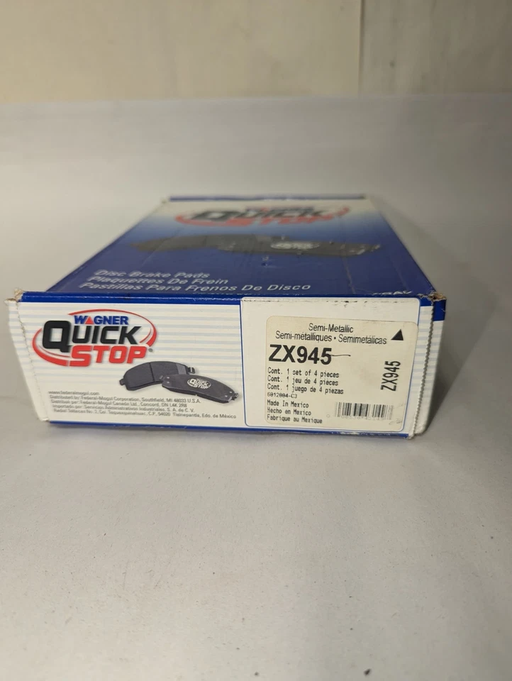 Wagner ZX945 Front Semi-Met Brake Pad 1999-2004 Jeep Grand Cherokee FREE SHIPPIN - Imagem 1 de 3