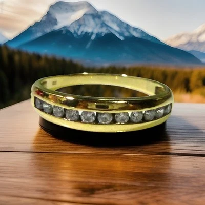 57 (18,1 mm Ø) Ring in 333/8K Gold mit ZIRKONIA Steinen - Bild 1 von 4