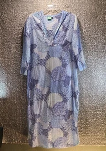 Manuel Canovas leichtes halbtransparentes Maxikleid mit Kapuze und Blumen T3 Cotto - Bild 1 von 10