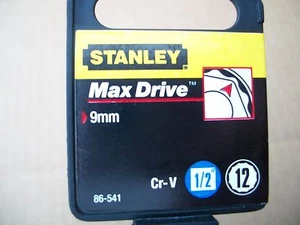 NEW STANLEY 1/2 in Drive  9 mm MAX DRIVE 12 POINT SOCKET - Bild 1 von 4