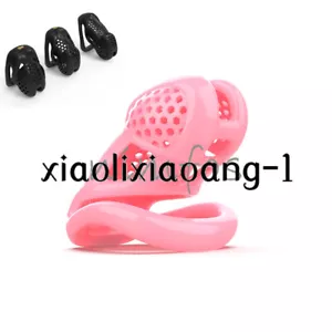 2025 NEW Male Chastity Device Breathable Cage Mini Lock with 3 Rings Lock - Picture 1 of 10