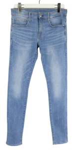 G-Star 3301 Skinny Jeans Uomo W31/L34 Luce Blu Sbiadito Pieghe Sottili Tesa - Bild 1 von 9