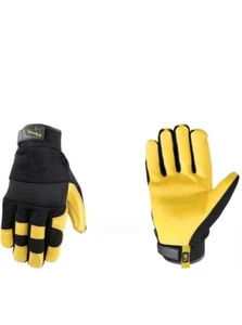 Wells Lamont Men's HydraHyde Leather Work Gloves Knuckle Strap XL Size - Picture 1 of 2