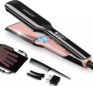 Plancha De Pelo Profesional Titanio Planchas Profesionales Para Cabello Ceramica - Picture 1 of 12