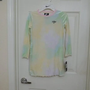 NWT Nike Pastel Tie Dye Long Sleeve Velour Dress sz 5 6 or 6X - Picture 1 of 1