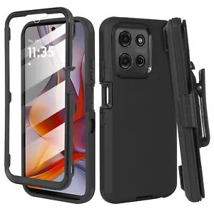 Für Motorola G 5G 2025 Hülle Case Cover Stoßfest Serie passt Defender Gürtelclip - Bild 1 von 61