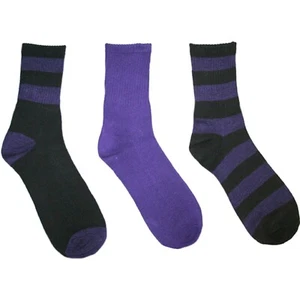 Chatties Women's Striped Crew Socks - 3 Pack - (9-11) - Picture 1 of 24