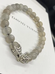 DAVID YURMAN Matrix 8mm Bead Moonstone Spiritual Beads Bracelet 8.5” - Picture 1 of 12