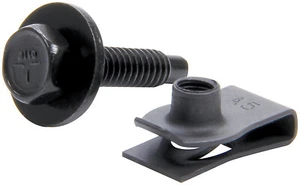 Allstar ALL18558-50 Body Bolt Kit 1/4-20 x 1-1/8 Hex Bolts w/ Clips Black 50Pk - Picture 1 of 1