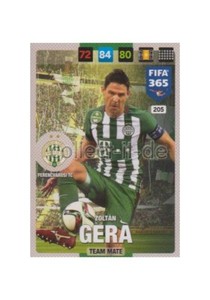 2017 Panini FIFA 365 Cards - 205 - Zoltan Gera - Team Mates - Ferencvarosi TC