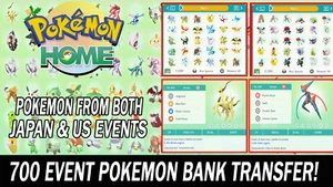 Pokemon Home Espada y Escudo 700 Evento Pokemon Finalización Pokebank Transferencia!! - Imagen 1 de 1