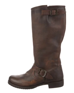 FRYE Veronica Distressed Leather Slouch Women's Riding Boots US 10 - Ombre Brown - Picture 1 of 12