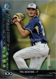 Bowman Chrome Scouts Top 100 2017 #BTP-91 Phil Bickford Brewers - Imagen 1 de 1
