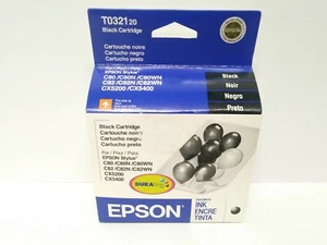 Epson Cartuccia Inchiostro Nero T0321 NUOVA SCADUTA 04 2007 Originale Sigillato Foto Nero - Foto 1 di 4