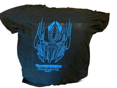 Camiseta negra para niños con Transformers azules “The Last Knight Optimus Prime Time” Foto 1 de 4