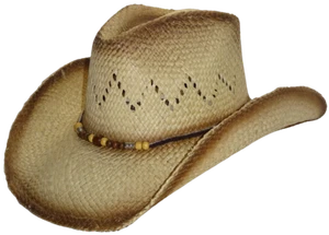 DELICATE Beige Straw Cowboy Hat by Austin - Picture 1 of 1